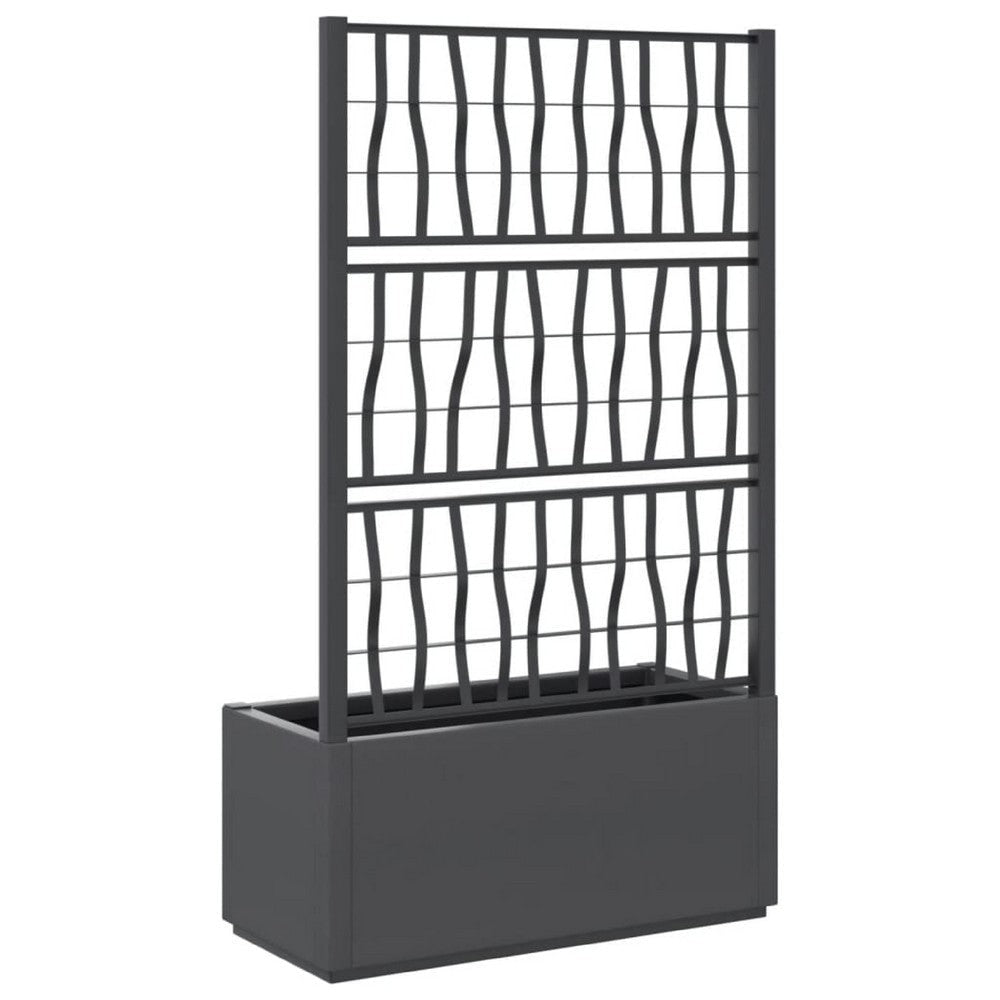 Garden Planter w Trellis | Dark Gray Polypropylene | 55’’ BM340444