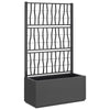 Garden Planter w Trellis | Dark Gray Polypropylene | 55’’ BM340444