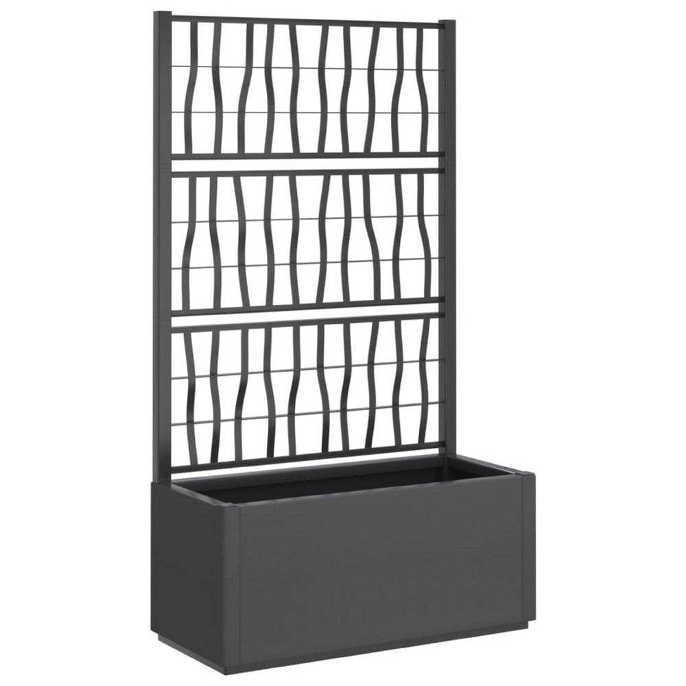Garden Planter w Trellis | Dark Gray Polypropylene | 55’’ BM340444
