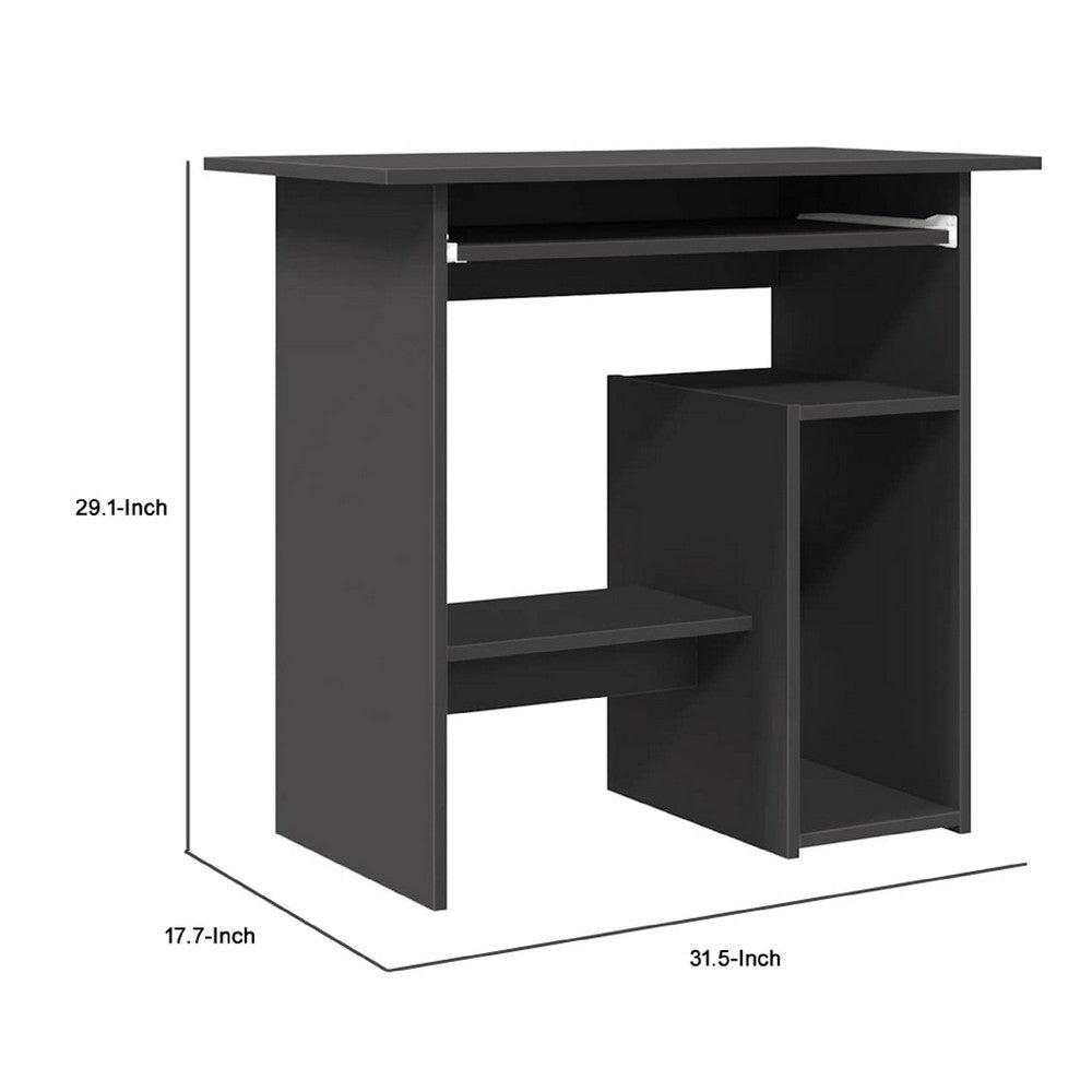 Computer Desk | Modern Gray | Pull Out Keyboard Tray | 32’’ BM340447