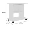 Gulo Computer Desk | 2 Shelves | Keyboard Tray | 32’’ | White Wood BM340448