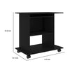 Gulo Computer Desk | 2 Shelves | Keyboard Tray | 32’’ | Black Wood BM340449