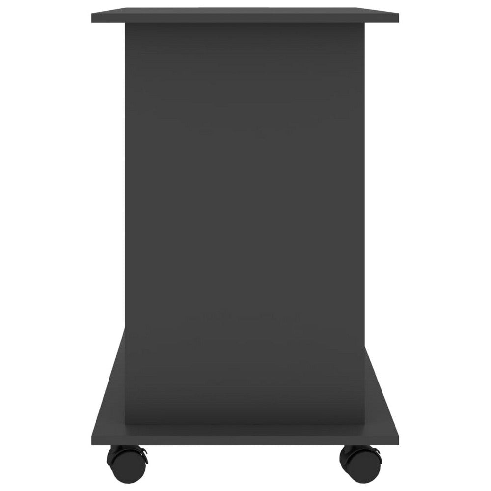 Gulo Computer Desk | 2 Shelves | Keyboard Tray | 32’’ | Gray Wood BM340450