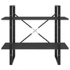Viwo Bookshelf | 2 Gray Shelves | Modern Black Design 32’’