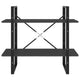 Viwo Bookshelf | 2 Gray Shelves | Modern Black Design 32’’