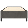 Low Profile Twin XL Bed Frame | Gray Velvet Fabric Upholstery BM340454