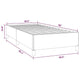 Low Profile Twin XL Bed Frame | Gray Velvet Fabric Upholstery BM340454