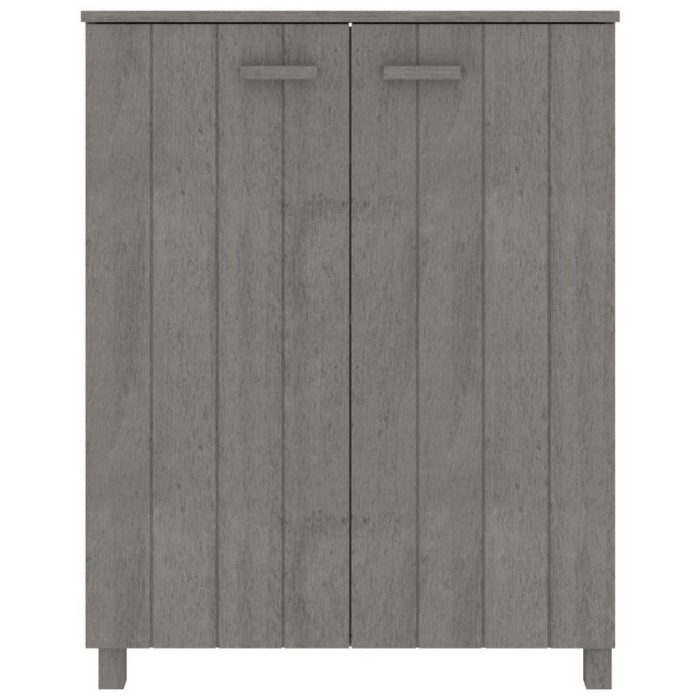 Shoe Cabinet | Gray Solid Pine Wood w Block Legs | 4 Shelves | 43’’ BM340455