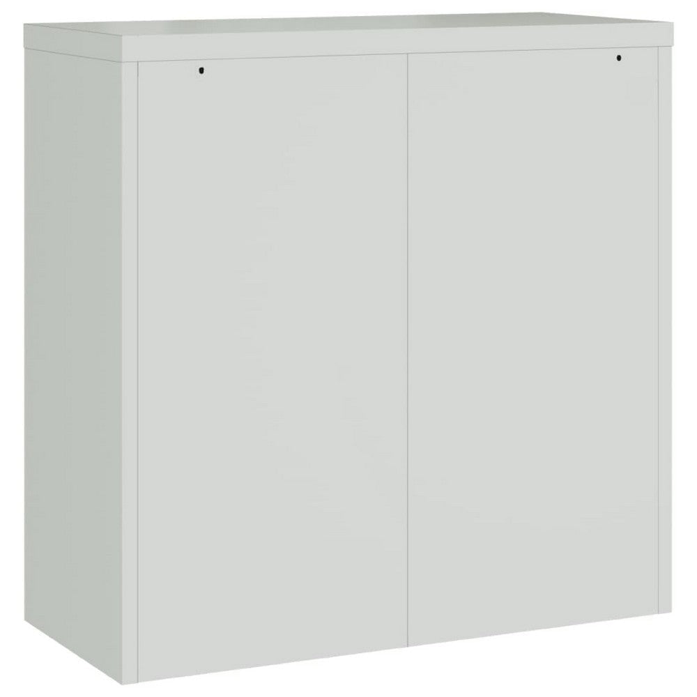 Filing Cabinet | Matte Gray Steel Body | 2 Adjustable Shelves | 35’’ BM340457