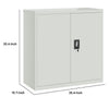 Filing Cabinet | Matte Gray Steel Body | 2 Adjustable Shelves | 35’’ BM340457