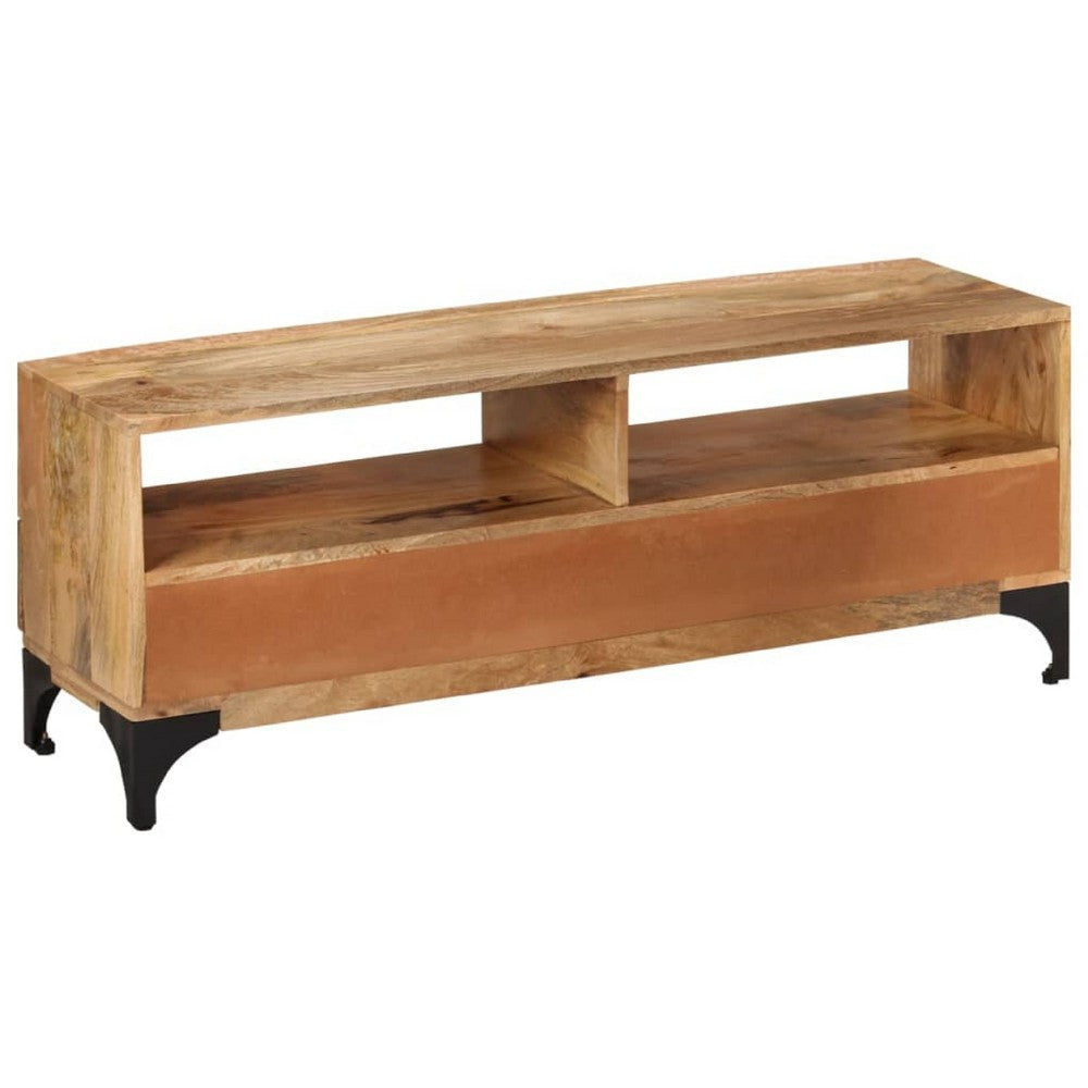 TV Stand | Brown Mango Wood | 2 Shelves & 2 Drawers | 47’’ BM340458
