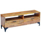 TV Stand | Brown Mango Wood | 2 Shelves & 2 Drawers | 47"