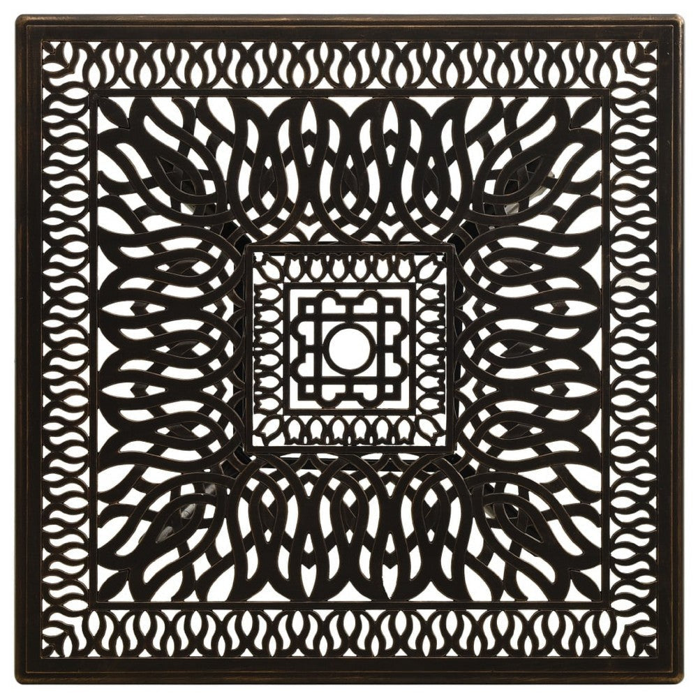 Nook Patio Dining Table | Bronze Cast Aluminum | Scrolled Details | 35’’ BM340459
