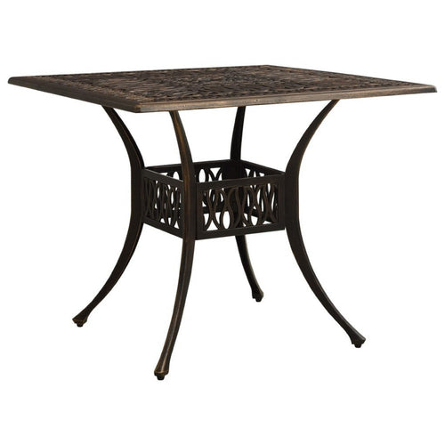 Nook Patio Dining Table | Bronze Cast Aluminum | Scrolled Details | 35"