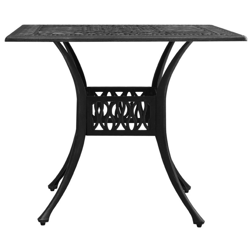 Nook Patio Dining Table | Black Cast Aluminum | Scrolled Details | 35’’ BM340460