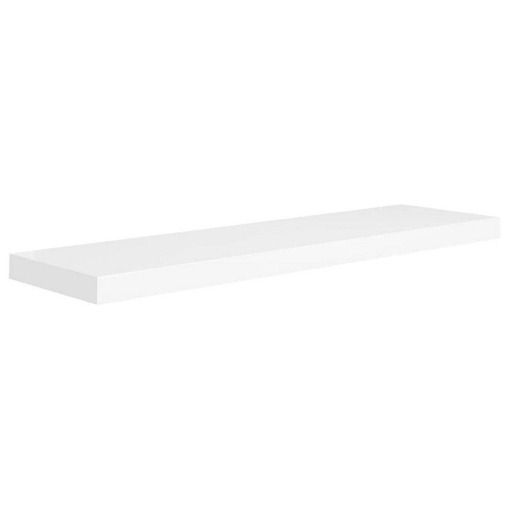 Zyno Floating Wall Shelf | 35’’ | Glossy White MDF Body
