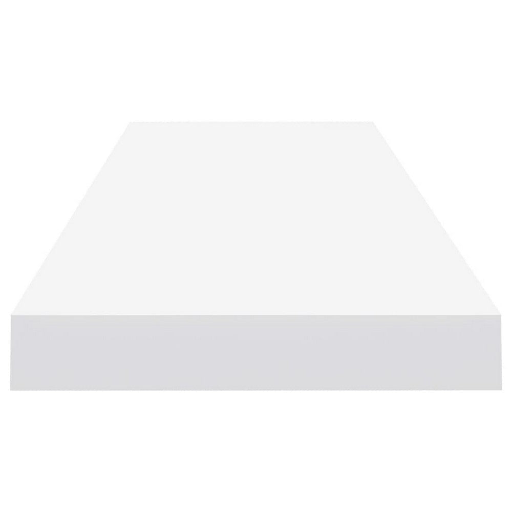 Zyno Floating Wall Shelf | 35’’ | Glossy White MDF Body