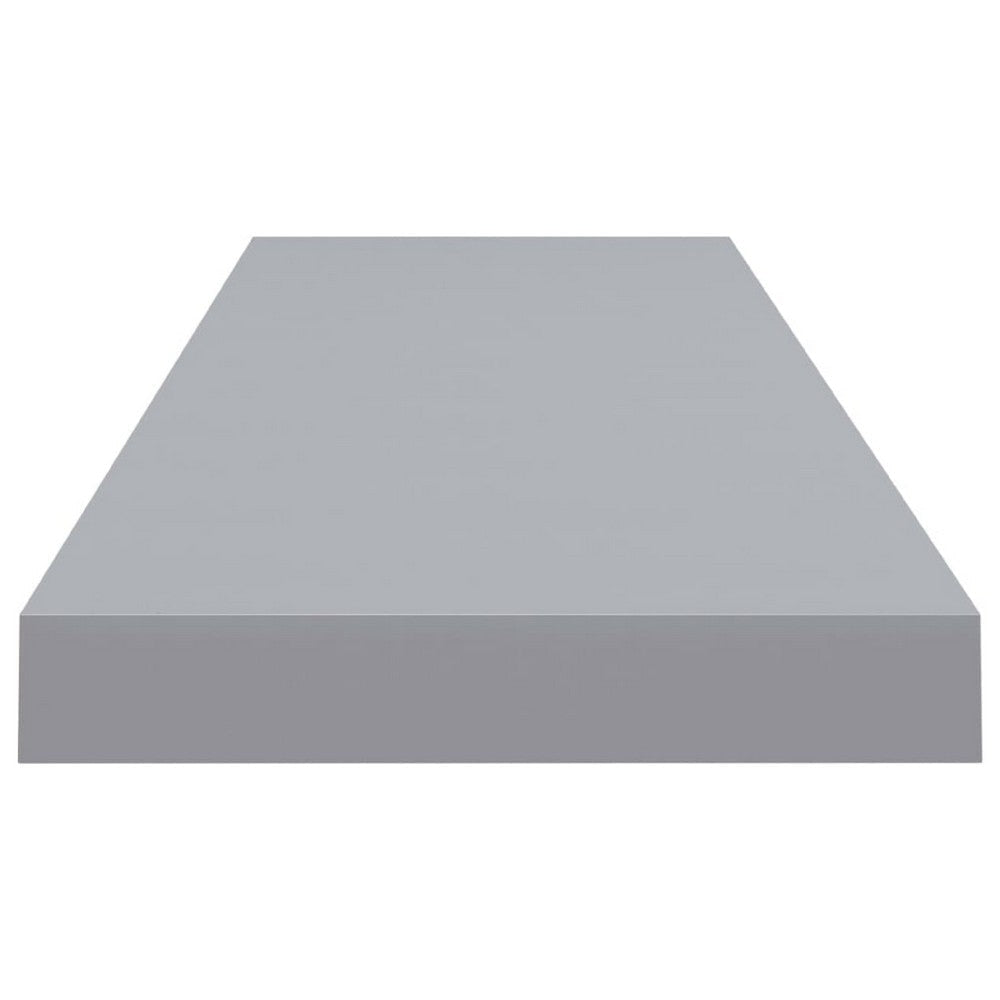 Zyno Floating Wall Shelf | 35’’ | Matte Gray MDF Body