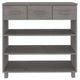 Boir Sofa Console Table | 3 Shelves | 3 Drawers | 35’’ | Light Gray Wood BM340466