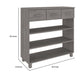 Boir Sofa Console Table | 3 Shelves | 3 Drawers | 35’’ | Light Gray Wood BM340466