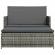Outdoor Sofa & Ottoman Set | Gray Poly Rattan | Black Polyester | Steel BM340467