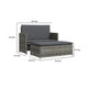 Feya 2pc Outdoor Sofa and Ottoman Set Gray Poly Rattan and Cushions Steel BM340467