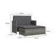 Outdoor Sofa & Ottoman Set | Gray Poly Rattan | Black Polyester | Steel BM340467