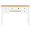 Ryann Writing Desk | 5 Drawers | White & Brown Pine Wood | 43’’ BM340468