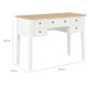 Ryann Writing Desk | 5 Drawers | White & Brown Pine Wood | 43"