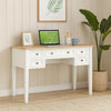 Ryann Writing Desk | 5 Drawers | White & Brown Pine Wood | 43"