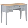 Ryann Writing Desk | 5 Drawers | Gray & Brown Pine Wood | 43"