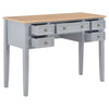 Ryann Writing Desk | 5 Drawers | Gray & Brown Pine Wood | 43’’ BM340469
