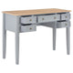 Ryann Writing Desk | 5 Drawers | Gray & Brown Pine Wood | 43’’ BM340469