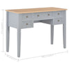 Ryann Writing Desk | 5 Drawers | Gray & Brown Pine Wood | 43’’ BM340469