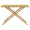 Foldable Outdoor Garden Table | Natural Brown Bamboo Crossed Legs | 43’’ BM340471
