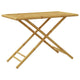 Foldable Outdoor Garden Table | Natural Brown Bamboo Crossed Legs | 43’’ BM340471