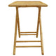 Foldable Outdoor Garden Table | Natural Brown Bamboo Crossed Legs | 43’’ BM340471