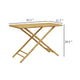 Foldable Outdoor Garden Table | Natural Brown Bamboo Crossed Legs | 43’’ BM340471