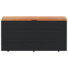 Gia Outdoor Garden Storage Box | Brown Wood Lid | Black | 43’’ BM340472