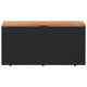 Gia Outdoor Garden Storage Box | Brown Wood Lid | Black | 43’’ BM340472