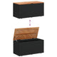 Gia Outdoor Garden Storage Box | Brown Wood Lid | Black | 43’’ BM340472