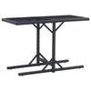 Multipurpose Outdoor Table | Black Poly Rattan | Steel | 43" Glass Top