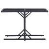 Multipurpose Outdoor Table | Black Poly Rattan | Steel | 43’’ Glass Top BM340474