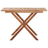 Outdoor Dining Table | Natural Brown Solid Acacia Wood | Rectangular 43’’ BM340475