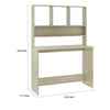 Kira Work Desk with Hutch| 4 Shelves | Beige Engineered Wood | 43’’ BM340477