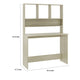 Kira Work Desk with Hutch| 4 Shelves | Beige Engineered Wood | 43’’ BM340477