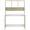 Kira Work Desk with Hutch| 4 Shelves | White Sonoma Wood | 43’’ BM340478
