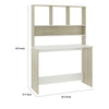 Kira Work Desk with Hutch| 4 Shelves | White Sonoma Wood | 43’’ BM340478