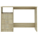 Work Desk, 3 Drawers, 1 Shelf, Sonoma Oak Brown Finish, 43 Inch