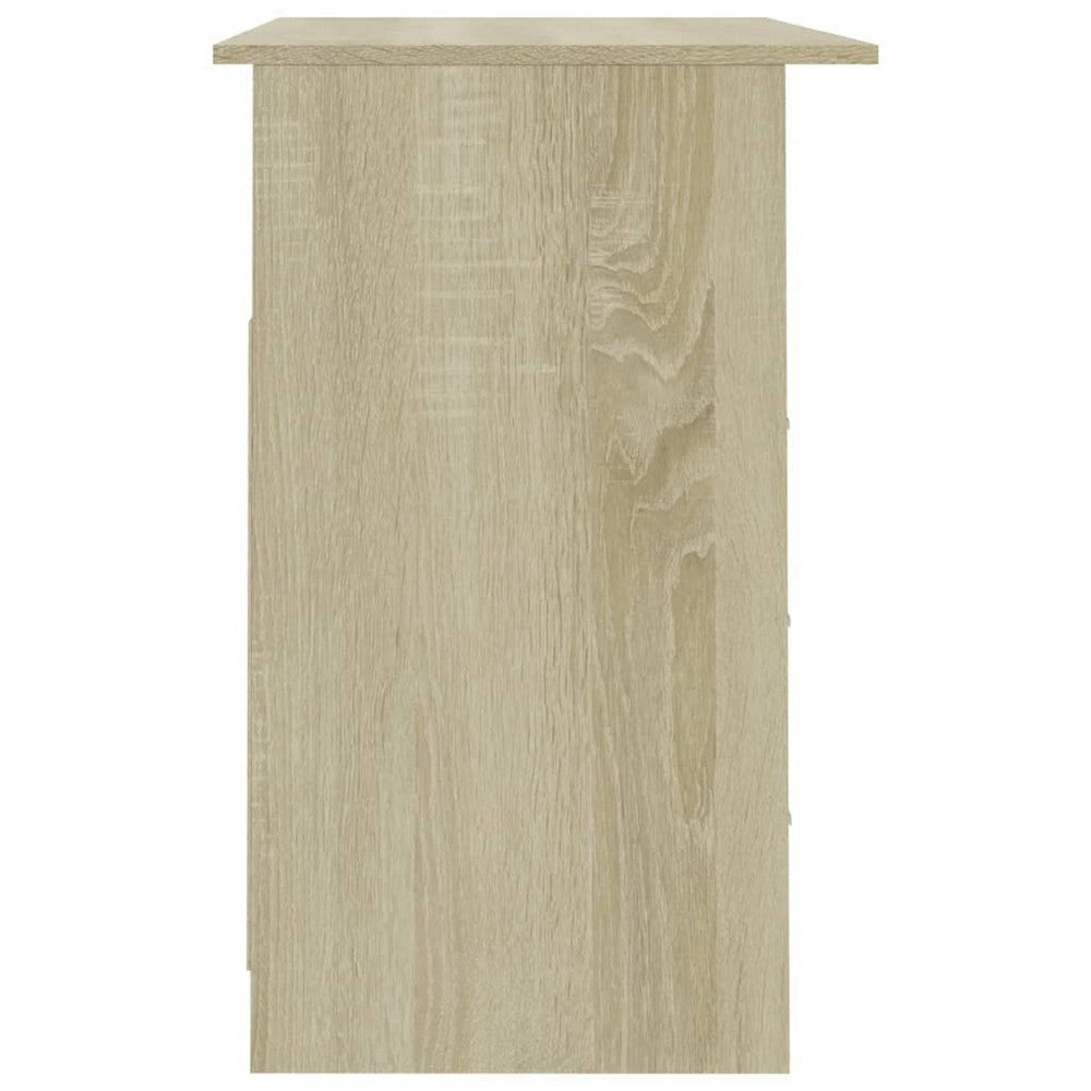 Work Desk | 3 Drawers | 1 Shelf | Sonoma Oak Brown Finish | 43’’ BM340479